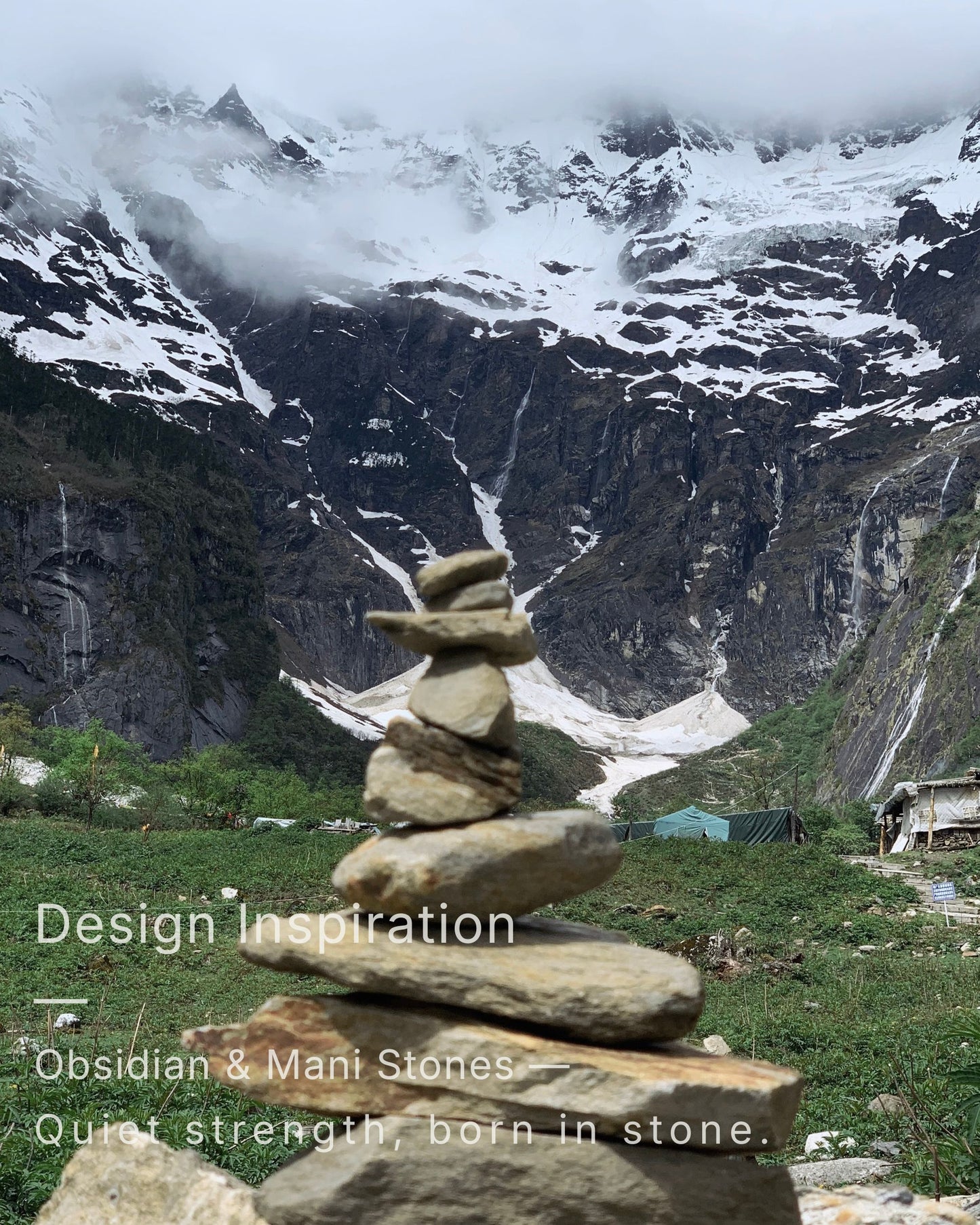 Tibetan inspired jewelry design inspired by Meili Snow Mountain and Mani stones