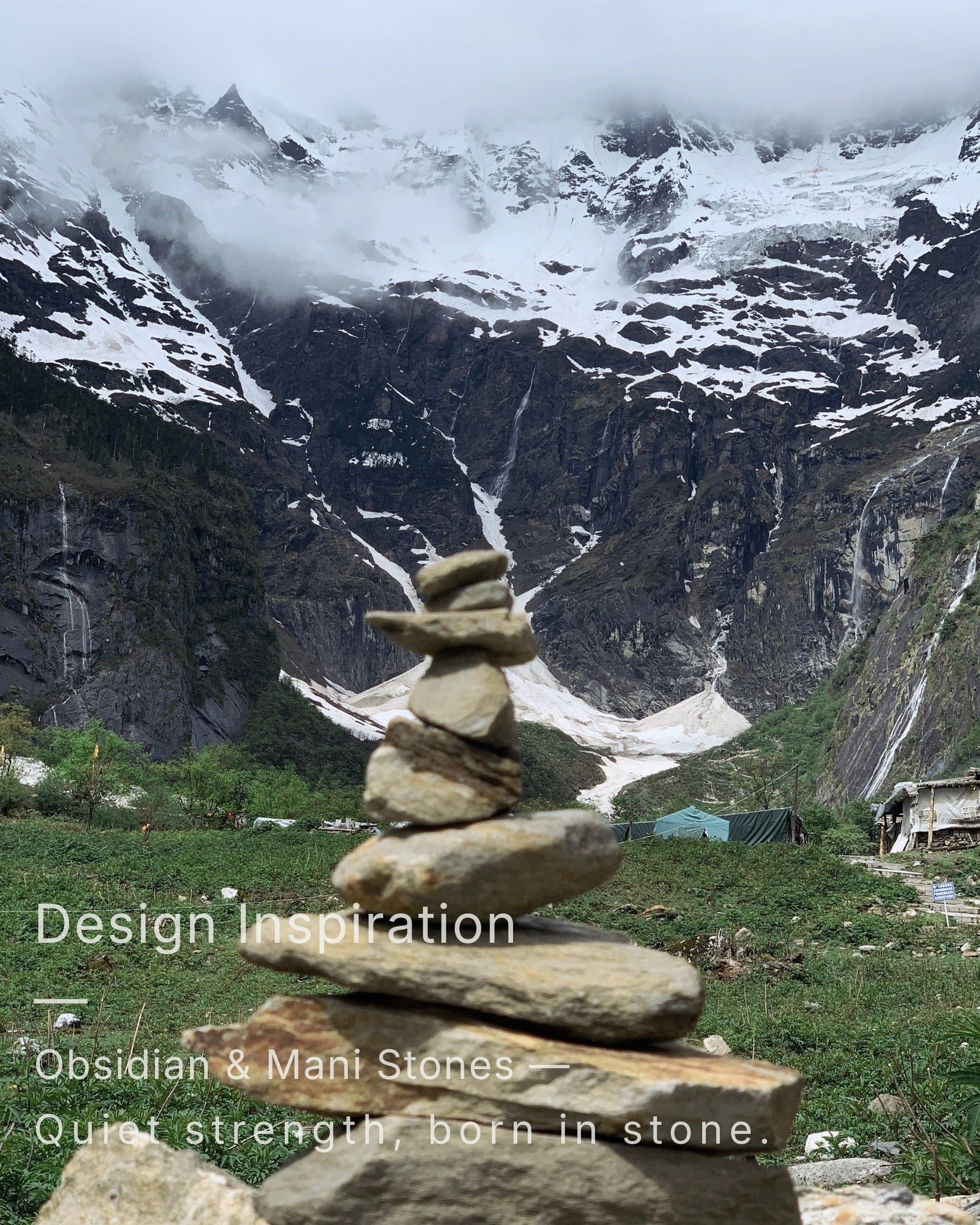 Tibetan inspired jewelry design inspired by Meili Snow Mountain and Mani stones